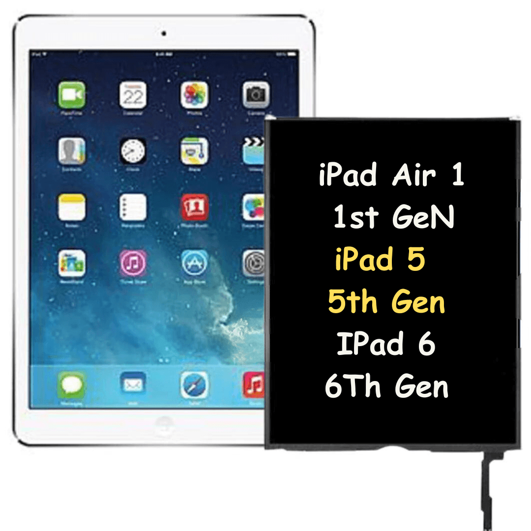 LCD Screen for iPad Air 1st Gen A1474 A1475 A1476 / iPad 5 5th Gen iPad 9.7 2017 5th A1823 A1822 / For iPad 9.7 2018 6th Gen A1954 A1893, - Best Cell Phone Parts Distributor in Canada, Parts Source LCD Screen for iPad Air 1st Gen A1474 A1475 A1476 / iPad 5 5th Gen iPad 9.7 2017 5th A1823 A1822 / For iPad 9.7 2018 6th Gen A1954 A1893, - Best Cell Phone Parts Distributor in Canada, Parts Source
